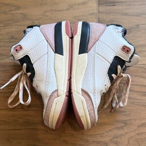 Jordan 3 Retro Toddler White Pink Navy Floral Sneakers 10c